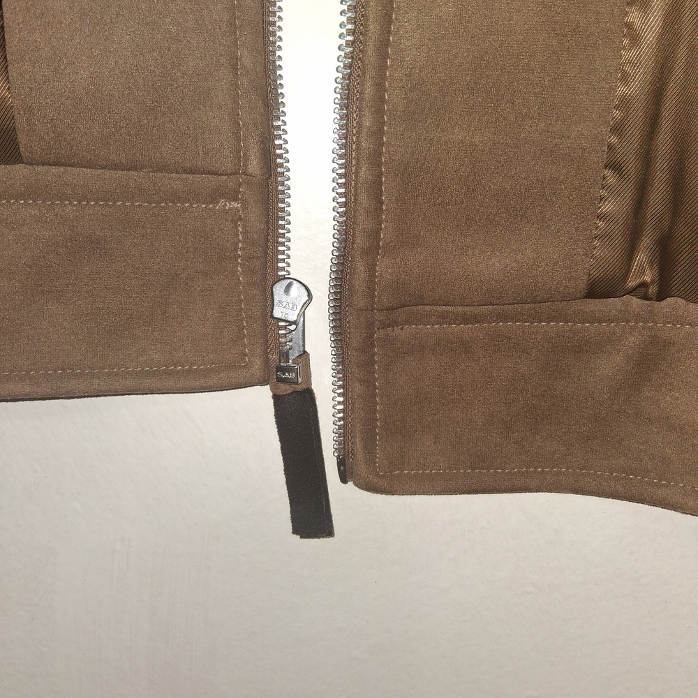 H&M Women's Brown Suede Jacket - Picture 7 of 8